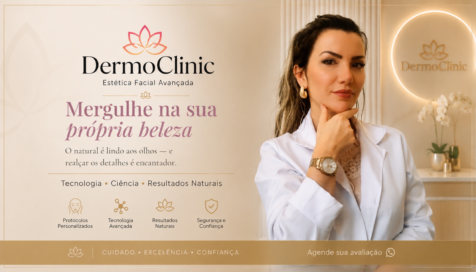 DermoClinic — Estética Facial Avançada. Dra. Fernanda Martinello, Biomédica Esteta.